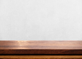 Wood table top isolated on white background - can be used for display or montage your products