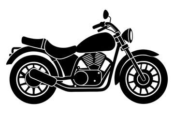 Fototapeta premium motorcycle icon vector, motorcycle silhouette vector 