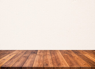Wood table top isolated on white background - can be used for display or montage your products