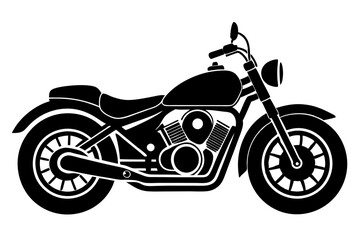 Fototapeta premium motorcycle icon vector, motorcycle silhouette vector 