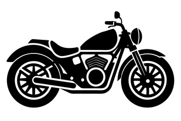 Fototapeta premium motorcycle icon vector, motorcycle silhouette vector 