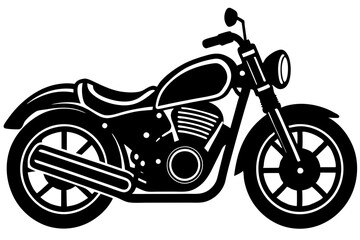 Obraz premium motorcycle icon vector, motorcycle silhouette vector 