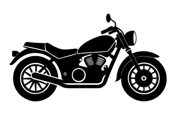 Fototapeta premium motorcycle icon vector, motorcycle silhouette vector 