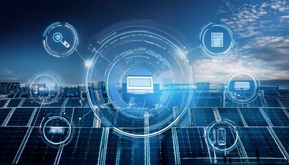 Obraz premium technology background with binary code