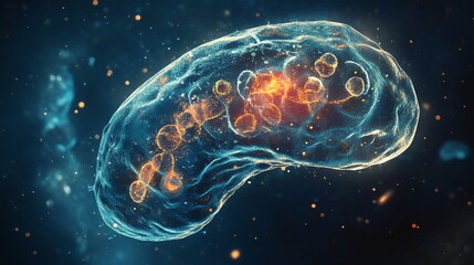 Fototapeta premium Microscopic Wonders with a Dynamic World of Single-Celled Life