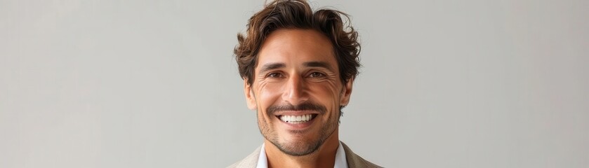 Obraz premium Man with business folder, white background, corporate planning