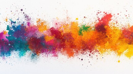 Fototapeta premium Colorful Powder Explosion on White Background