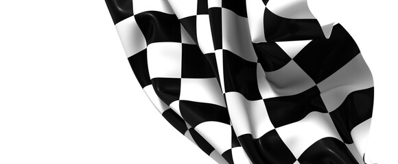 The checkered flag waves signaling victory