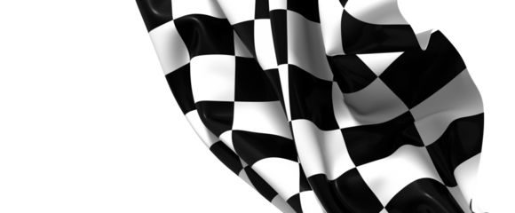 The checkered flag waves signaling victory