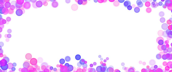 bokeh pink purple color bubbles isolated border 
 background