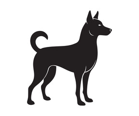 Dog Vector black silhouette illustrations