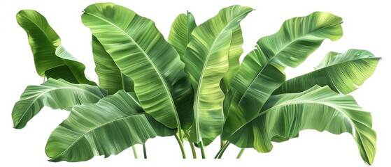 Fototapeta premium Vibrant Tropical Green Leaves Arrangement