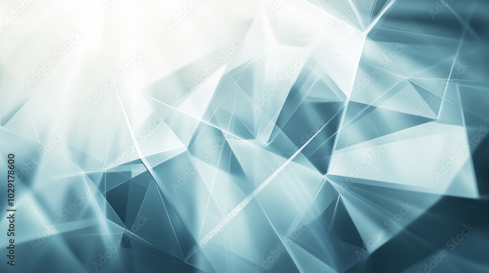 Aufkleber modern abstract blue crystal clear background with layers and reflex textured transparent material i