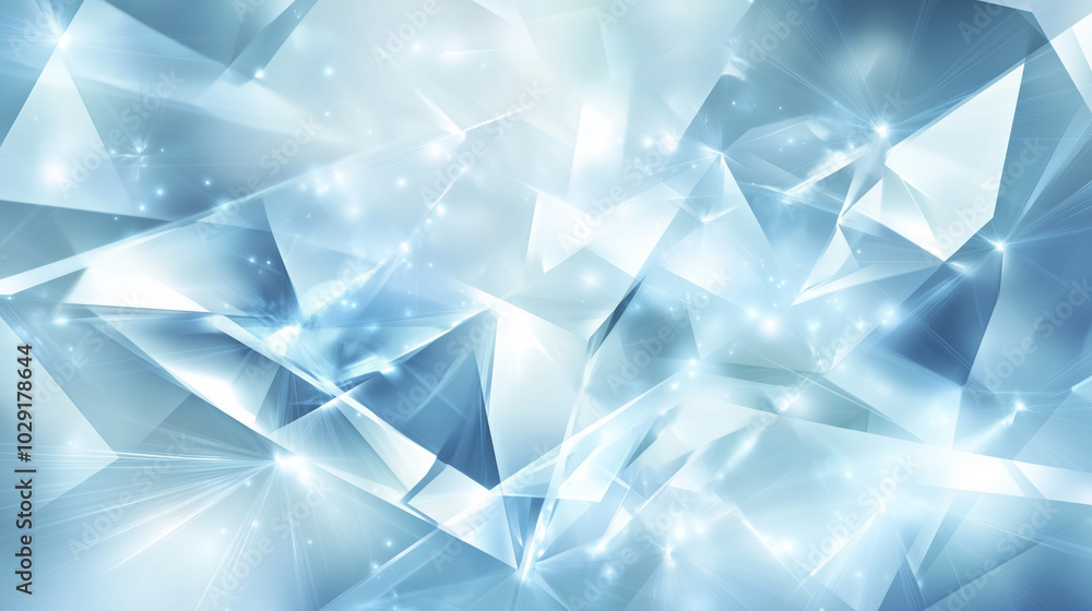 Aufkleber modern abstract blue crystal clear background with layers and reflex textured transparent material i