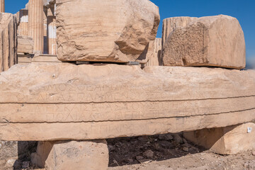 greece capital athens and acropolis ancient artifacts touristic points of interest daytime and sunset light