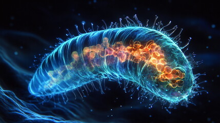 Fototapeta premium Microscopic Wonders with a Dynamic World of Single-Celled Life