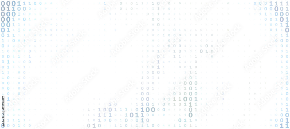 Poster Minimal abstract binary background. Vector graphic pattern by ones and zeros