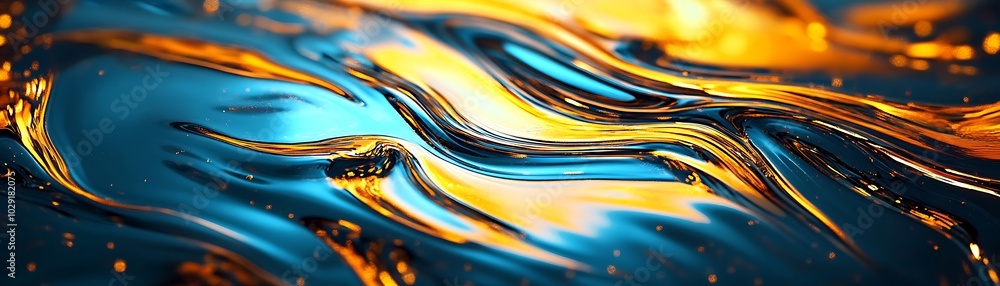 Poster bright hues blend in vivid abstract painted waves creating a mesmerizing and dynamic visual experien