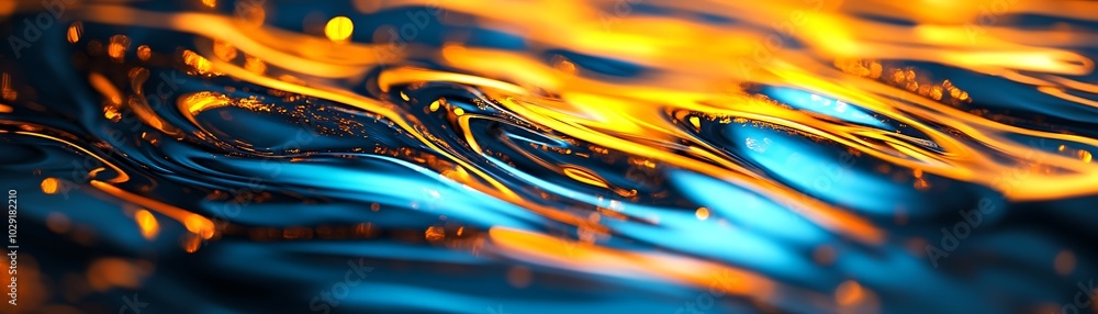 Aufkleber bright hues blend in vivid abstract painted waves creating a mesmerizing and dynamic visual experien