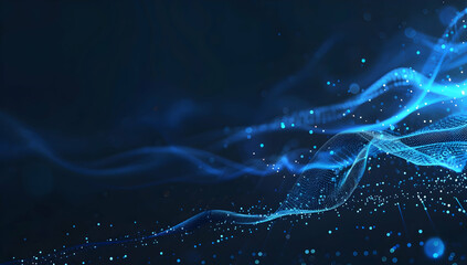 Abstract blue digital technology background with a global network and connectivity concept. 