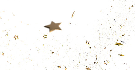 Drifting Christmas Stardust: Captivating 3D Illustration of Descending Stardust Particles for the...