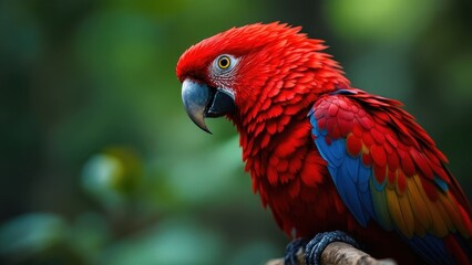 red and blue macaw