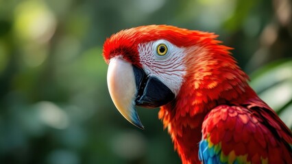 Fototapeta premium red and yellow macaw