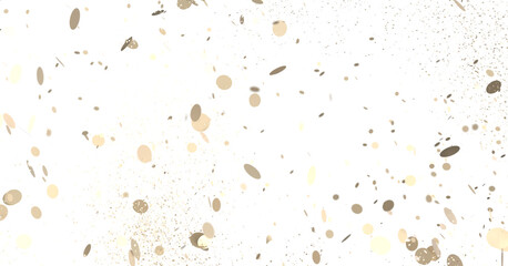 Euphoric Eruption: Magnificent 3D Illustration Showcasing Bursting gold Confetti