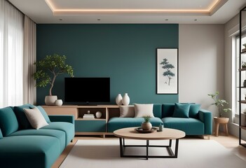 Photo modern style interior room 3d illustration