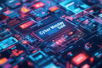 Fototapeta premium Crowded Shopping Page: A crowded webpage with a 