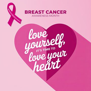 Breast cancer awareness month banner poster creative and quality design.