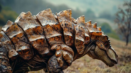 Obraz premium Ankylosaurus Tail Club Defense