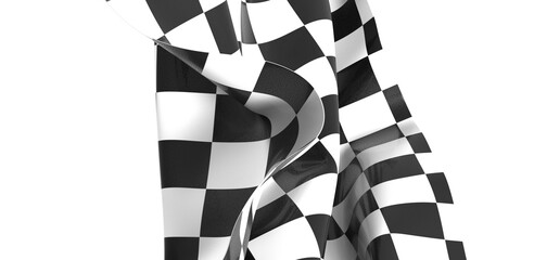 The checkered flag waves signaling victory