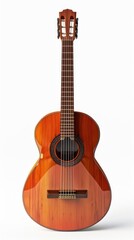 Obraz premium Guitar on white background, 4K hyperrealistic photo