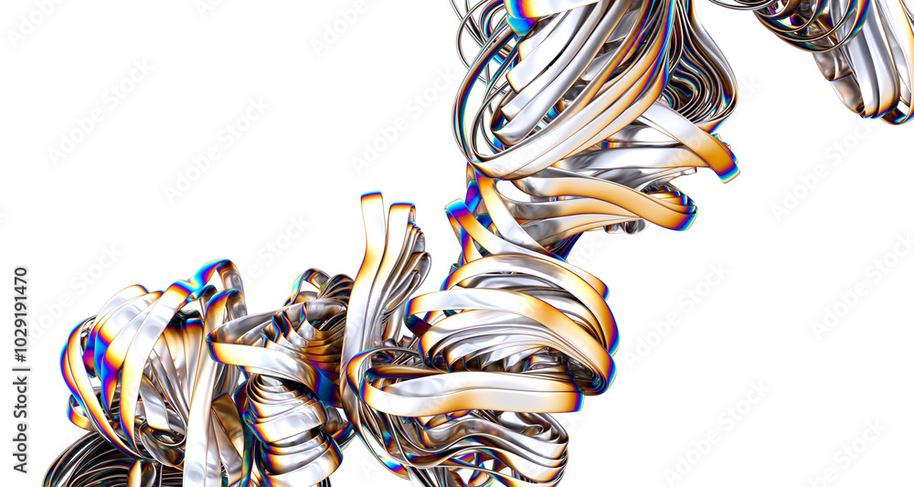 Aufkleber Dynamic Color Spectrum: A Mesmerizing Chromatic 3D Canvas