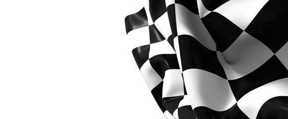 The checkered flag waves signaling victory