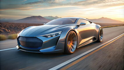 Fototapeta premium design of modern a car runing on the road