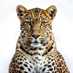 Obraz premium Leopard on white background