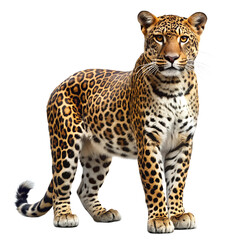 Leopard on white background