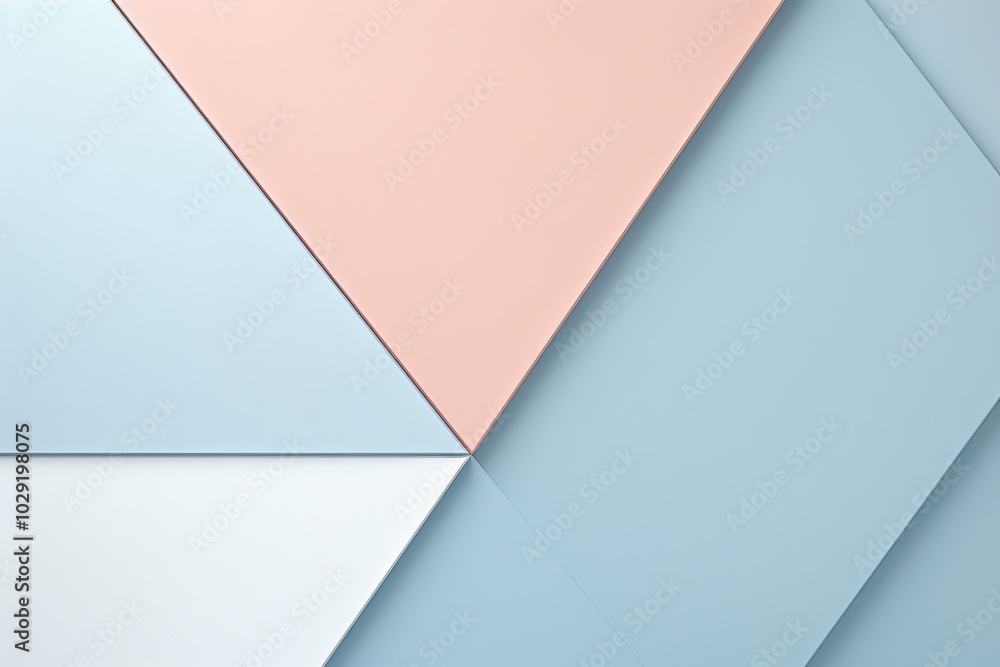 Poster minimalist design with soft pastel background featuring subtle graphics and text elements