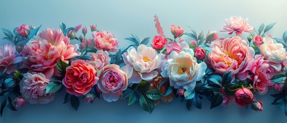 Vibrant Floral Arrangement in Soft Pastel Shades