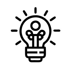 idea icon silhouette vector art illustration
