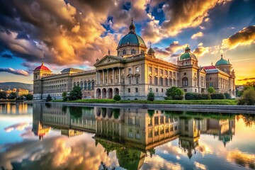 Architectural Majesty of the Swiss Parliament Building: A Conceptual Perspective