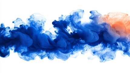 Vibrant Acrylic Ink in Underwater Cloud of Color