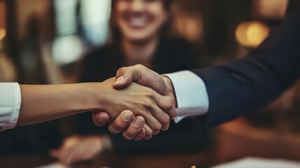 Professional Handshake Between Business Partners
