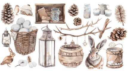 set of antique furniture and accessories