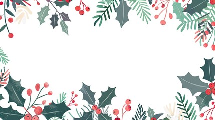 Obraz premium Christmas ribbon border