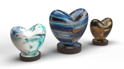 A sleek 3D heart-shaped award symbolizing appreciation and recognition between leading brands, perfect for corporate celebrations.