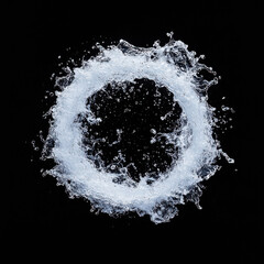 Circular, transparent water splash creates stunning visual effect