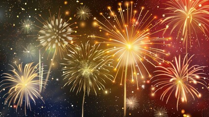 A colorful fireworks display in the sky